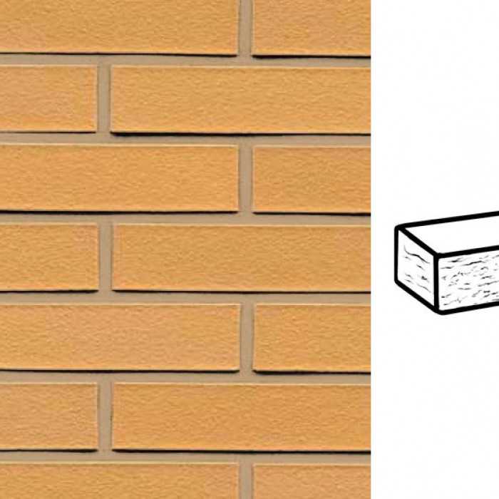 Кирпич клинкерный Muhr 01 Niederlausitzer Gelb рустик, 290х90х71 мм