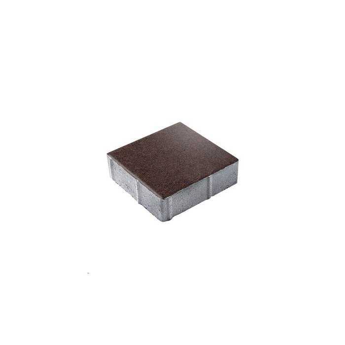 Плитка тротуарная Квадрат (ЛА-Линия) Б.1.К.8 гладкий коричневый 300x300x80 мм