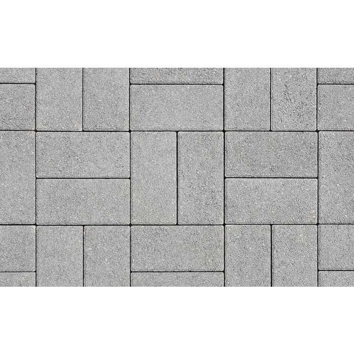 Плитка тротуарная Прямоугольник (Ла-Линия) В.2.П.10 гладкий серый 200x100x100 мм